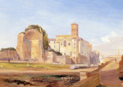 The Temple of Venus and Rome, Rome by Edward Lear